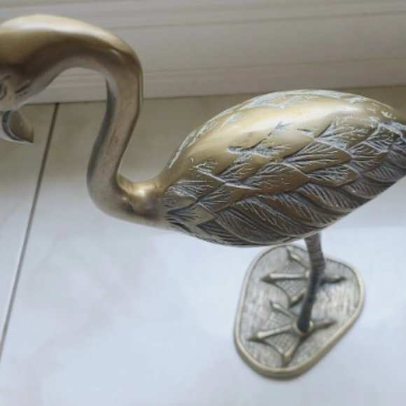 Large Mid-Century Brass Flamingo Statue By Dieter Rams 1960s Antique VERY RARE - Picture 6 of 9